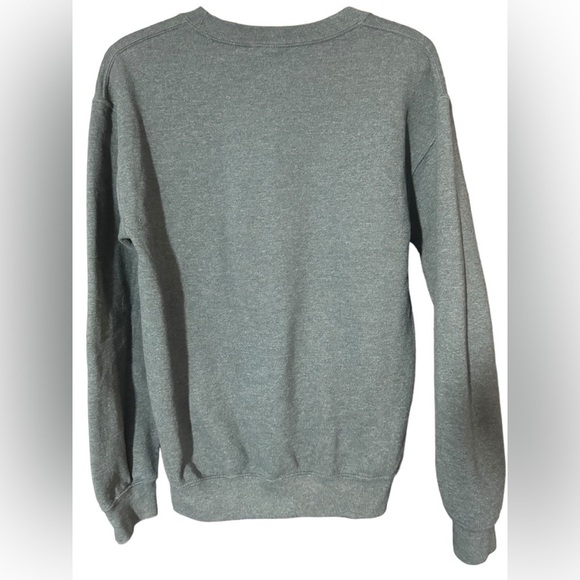 Always Latte Oversized Sweatshirt by Gildan Grey with White Letters Size Small - Picture 2 of 6